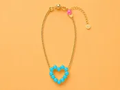 14K Gold-Plated Necklace - Gem Heart - Katie - Asst Styles