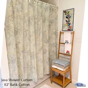 Java Batik Shower Curtain - Traditional