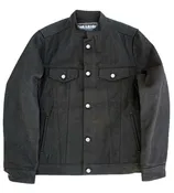 18oz BLACK DENIM MOTORCYCLE JACKET