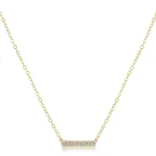 14kt Gold and Diamond Significance Bar Necklace - Six