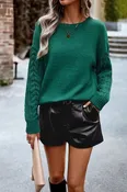 Alisha Cable Knit Sleeve Sweater