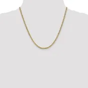 10K Yellow Gold Semi-Solid Anchor Chain