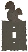 Black Squirrel Light Switch Plate
