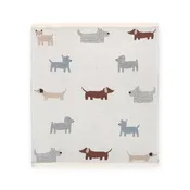 Buddy Dog Organic Cotton Jacquard Knit Baby Blanket