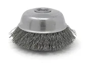 03412 Knot Wire Large Cup Brushes (Carbon Steel), 6" Dia x .035" Wire Size x 5/8-11" Arbor, 1-Pack