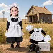 18 Inch Doll 5 pc Maid Outfit and Shoes