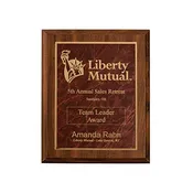 Cherry Finish Plaque with Economy Plate