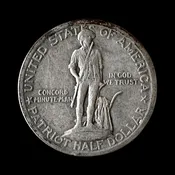 1925- Silver Commemorative Half Dollar XF40 Lexington Concord - Puro's Coins &amp; Jewelry