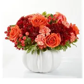 Autumn Air Pumpkin -Seasonal Floral in Pumpkin Container