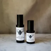 Perfume in amber glass bottle