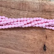 1-03-29305 - Czech Fire Polish Beads, Powdery Pastel Pink, 3mm | Strand