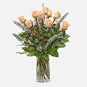 1-Dozen Peach Roses