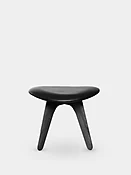 Slab Ottoman | Black Brushed Oak & Black Leather | Tom Dixon