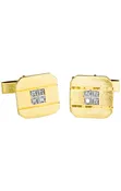 14K Cuff links – Contemporary Yellow  Gold Cuff Links