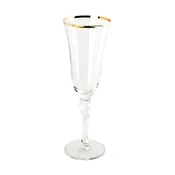 Thin Gold Rim Champagne Flute - 7 oz