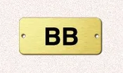Letter  Tags (26pcs) - Gold Background - Rectangular - 1" x 2.25"