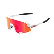 100% Slendale  Matte White HiPER Red Multilayer Mirror Lens