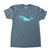 Adult Crew Neck - Blue Whale Indigo Tee (S - 2X) by Slow Loris