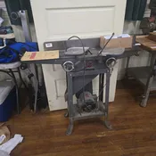 Lot 001 - Vintage Rockwell Delta Electric Jointer with New Head, Original Paperwork, and Accessories