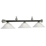 3 Shade Light Metal Bar With Glass Shades