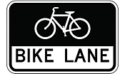 Bicycle Lane Only with Bicycle Symbol Sign