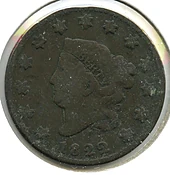 1822 Coronet Head Large Cent Penny - G805