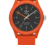 Adidas Unisex Project One AOST22560 Black Dial Orange Strap Solar Watch 39mm NEW