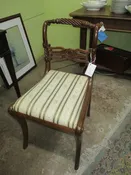 Antique Chair with Upholstered Seat
