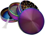 65mm Rainbow  Metal Spice Herb 4 Part Grinders