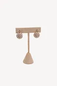 18k YG Cluster Diamond Earrings