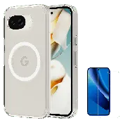 AXS - Ultra Clear MagSafe Case with ARMORGlass PRO Pack for Google Pixel 10a - Clear Clear
