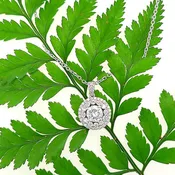 14k White Gold 0.82 Carat Pendant