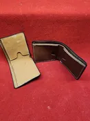 Leather Bi fold wallet, oil tan leather wallet C3-5WC