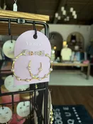 Spaced Pearl Hoop Earring