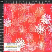 AVALANA Knit Jersey- Flowers Red/Orange