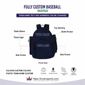 Custom Sublimated Baseball Backpack