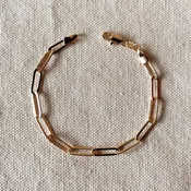 18k Gold Fill Large Paperclip Bracelet