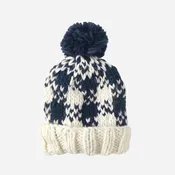 Blueberry Hill Navy Check Pom Beanie - Sz 6-24m