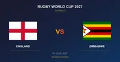 England vs Zimbabwe Tickets - Rugby World Cup 2027 Adelaide