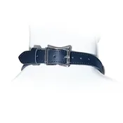Adjustable Martingale Collar with Heart Chain Accent by Fetish Pleasure Play in Black