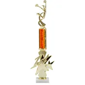 1st, 2nd, 3rd Place Riser And Column Round Trophy