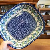 Baker ~ 10.5" x 12" large serving dish 156-1865X ~ Wild Indigo  Squoval