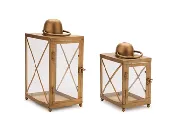 Antique Metal and Glass Lantern