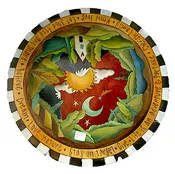 Checker Border Landscape Lazy Susan