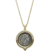 Gold Frame Escudo Necklace