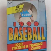 1990 Fleer Baseball Wax Box