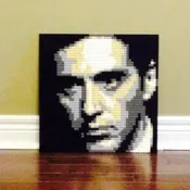 Lego Mosaic "Michael Corleone" by Jack Ferdman w/COA