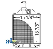 Ai 531981M94 Radiator W/ Oil Cooler 4.796" Neck For Massey Ferguson Trac