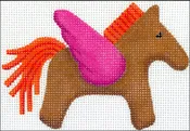 Orange Designer Pegasus Inspired Charm