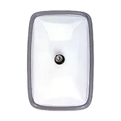 DuraBall® Stud-Mount Flat-Glass 6-1/2 x 10″ White Mirror
